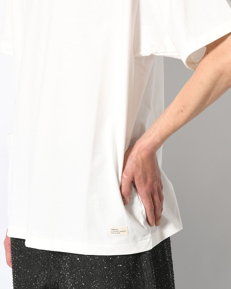 ORGANIC COTTON CHILL POCKET TEE -WHITE-