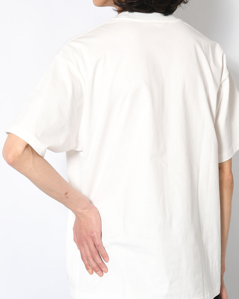 ORGANIC COTTON CHILL POCKET TEE -WHITE-