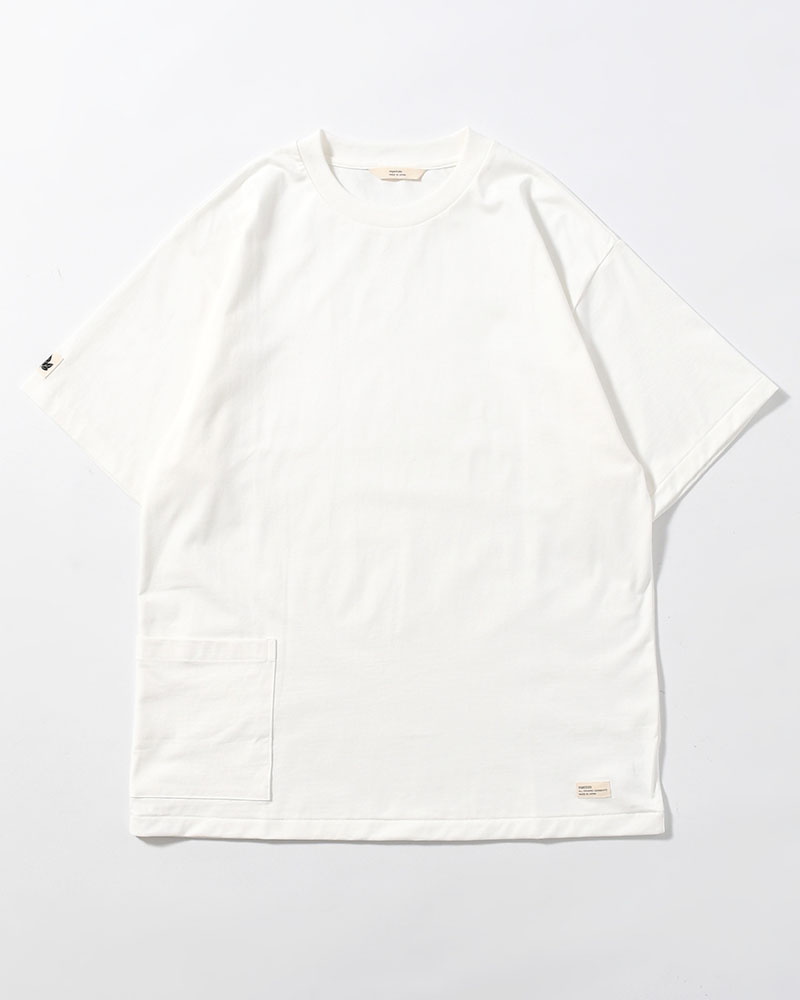ORGANIC COTTON CHILL POCKET TEE -WHITE-