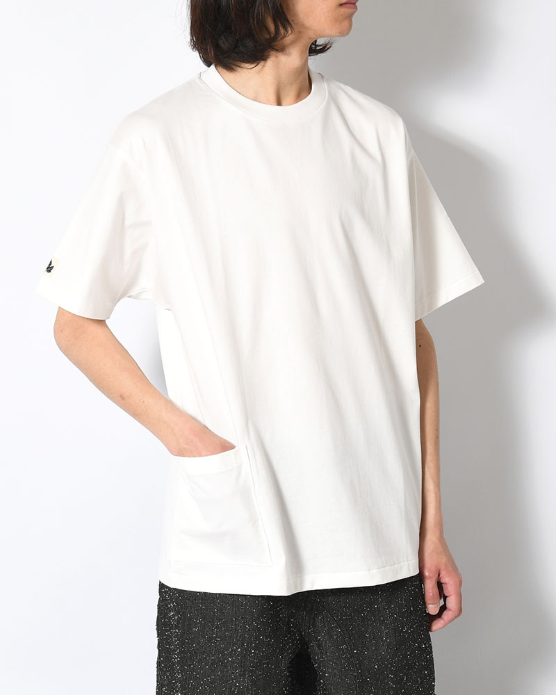 ORGANIC COTTON CHILL POCKET TEE -WHITE-