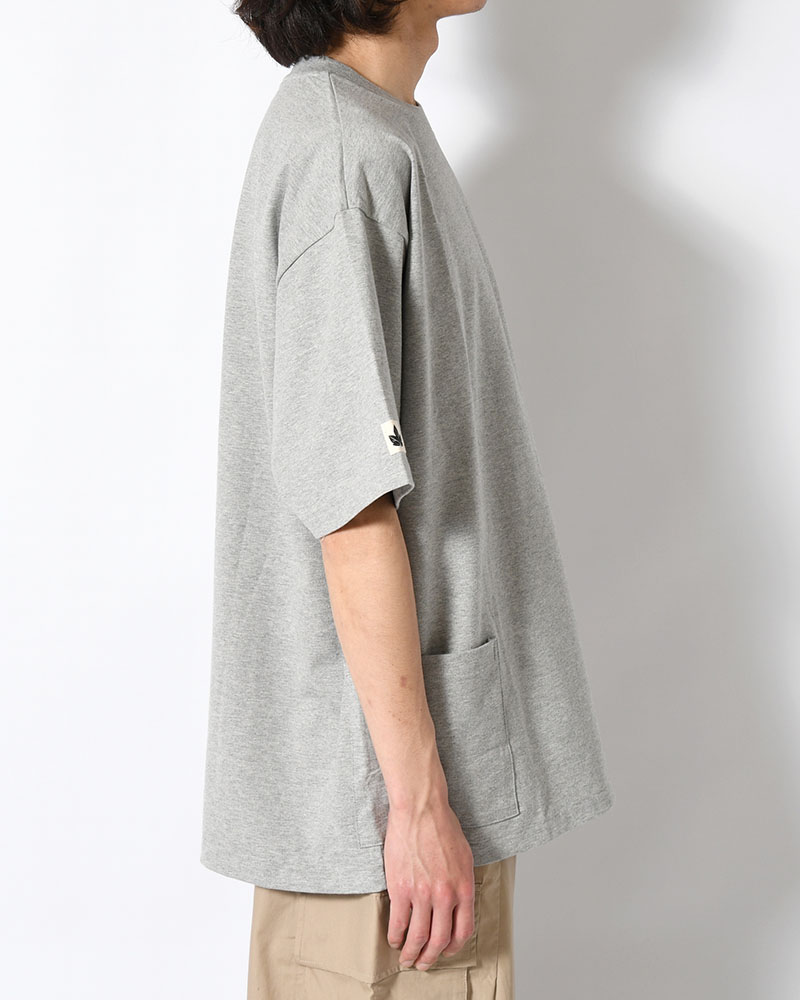 ORGANIC COTTON CHILL POCKET TEE -GREY-