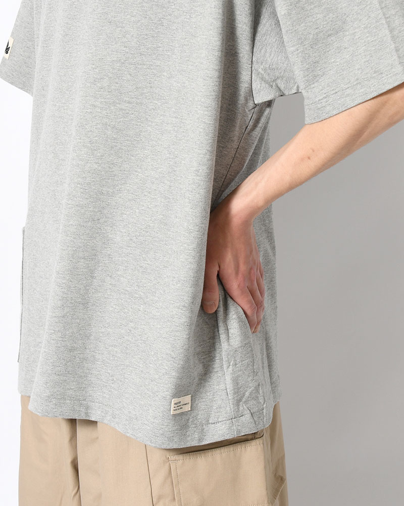 ORGANIC COTTON CHILL POCKET TEE -GREY-