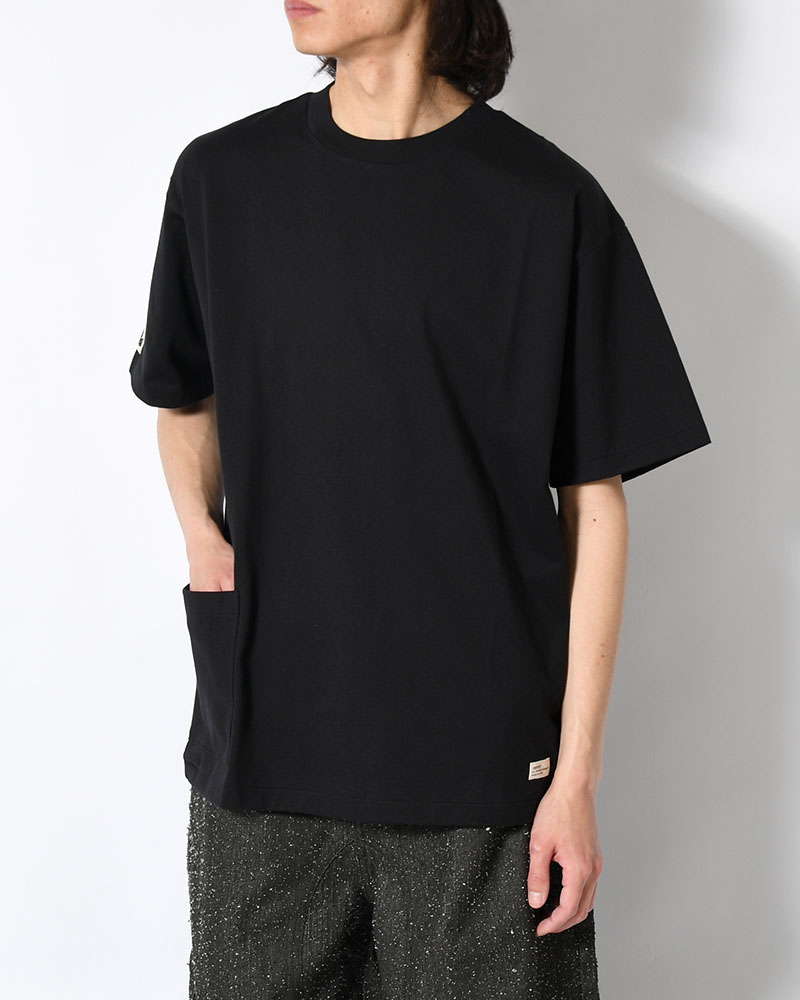 ORGANIC COTTON CHILL POCKET TEE -BLACK-