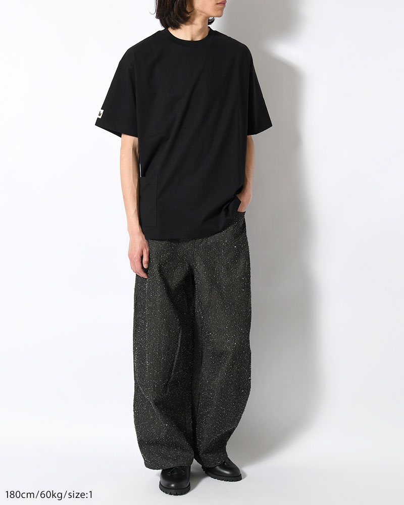 ORGANIC COTTON CHILL POCKET TEE -BLACK-