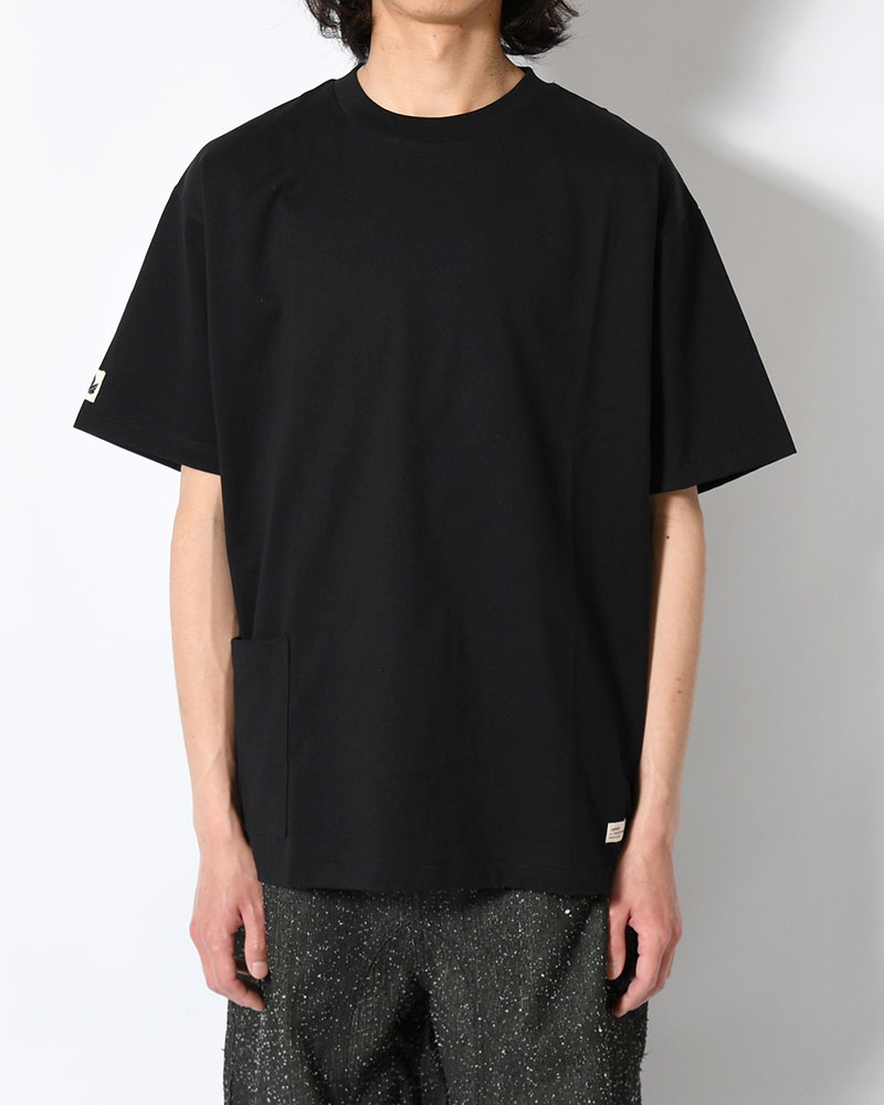 ORGANIC COTTON CHILL POCKET TEE -BLACK-