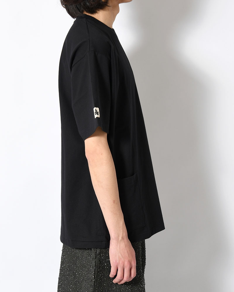 ORGANIC COTTON CHILL POCKET TEE -BLACK-