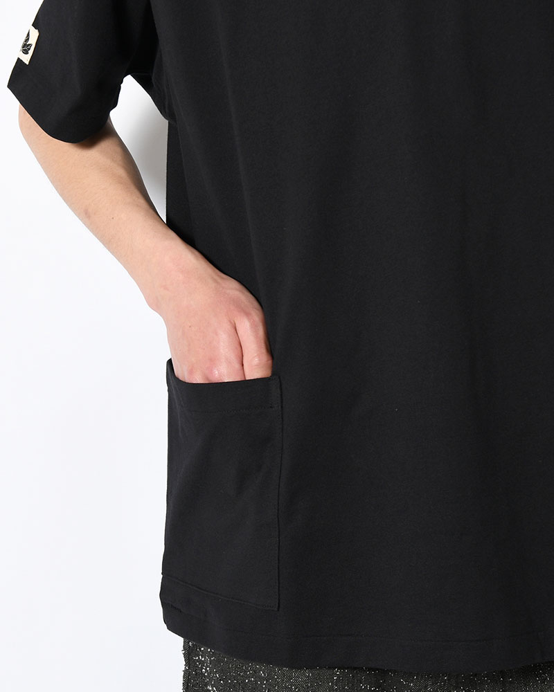 ORGANIC COTTON CHILL POCKET TEE -BLACK-