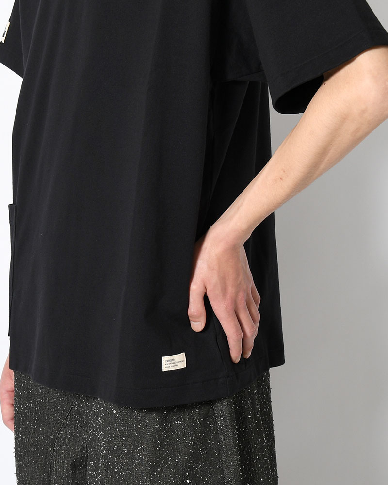 ORGANIC COTTON CHILL POCKET TEE -BLACK-