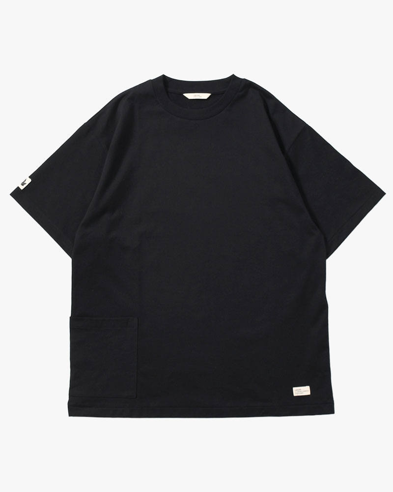 ORGANIC COTTON CHILL POCKET TEE -BLACK-