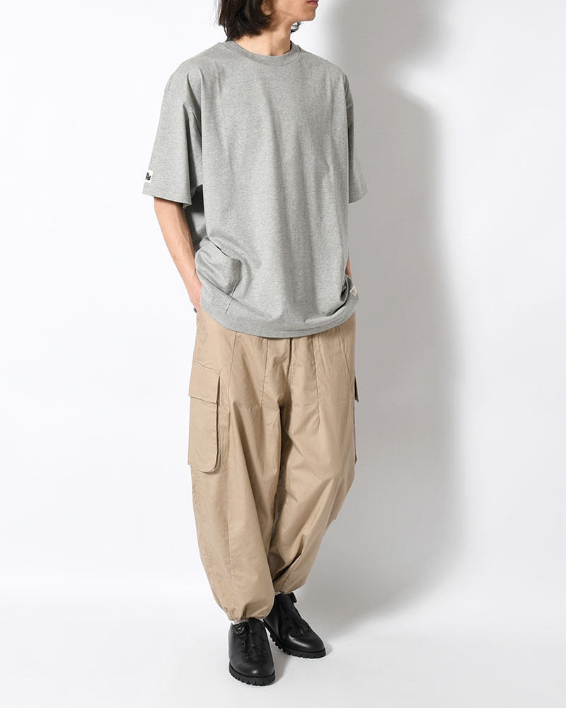 ORGANIC COTTON BROADCLOTH CARGO PANTS -BEIGE-