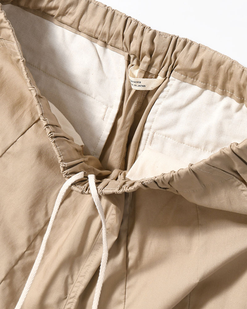 ORGANIC COTTON BROADCLOTH CARGO PANTS -BEIGE-