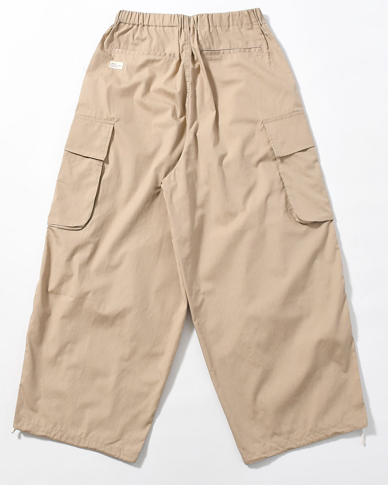 ORGANIC COTTON BROADCLOTH CARGO PANTS -BEIGE-