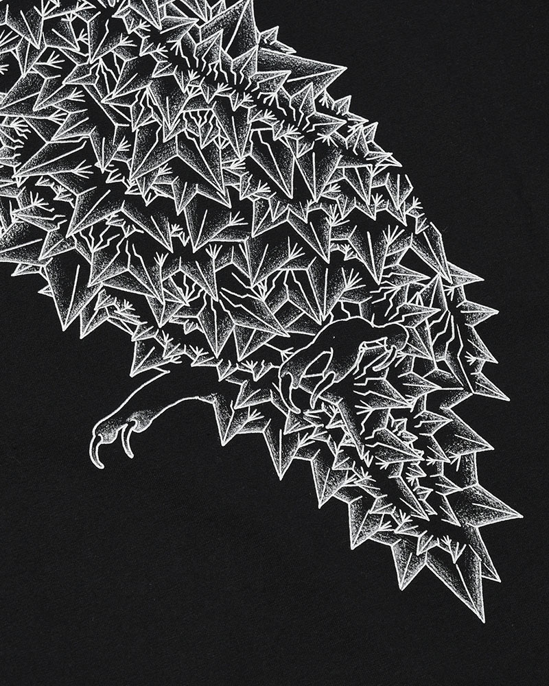 ORGANIC COTTON CHILL TEE × BAKIBAKI -BLACK-