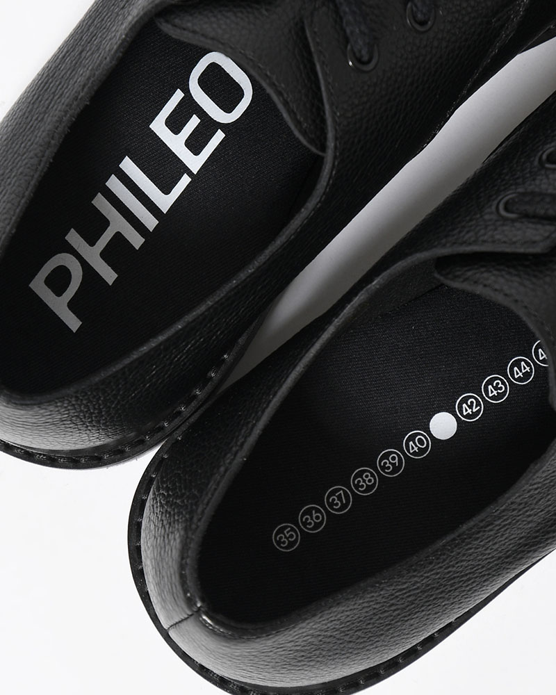073 DERBY (Pebble Leather) -BLACK-