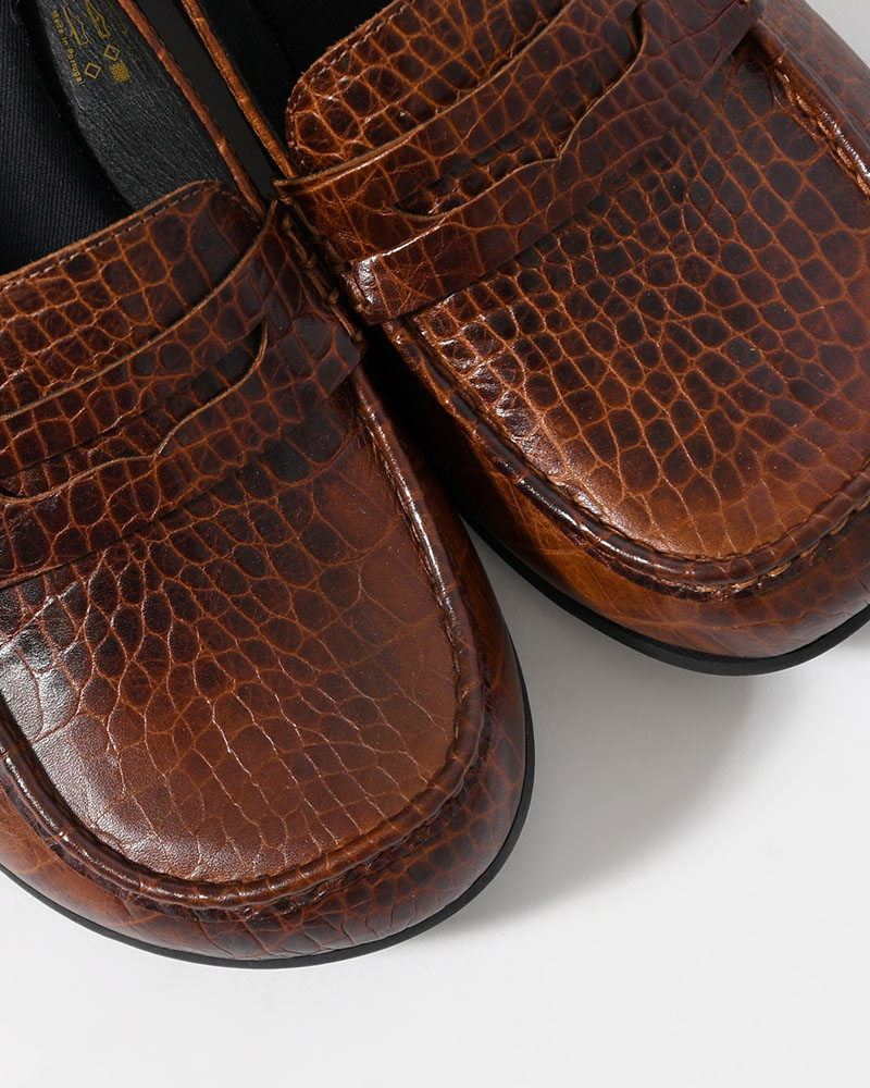 079 MOCASSIN CROCODILE -MUD BROWN-