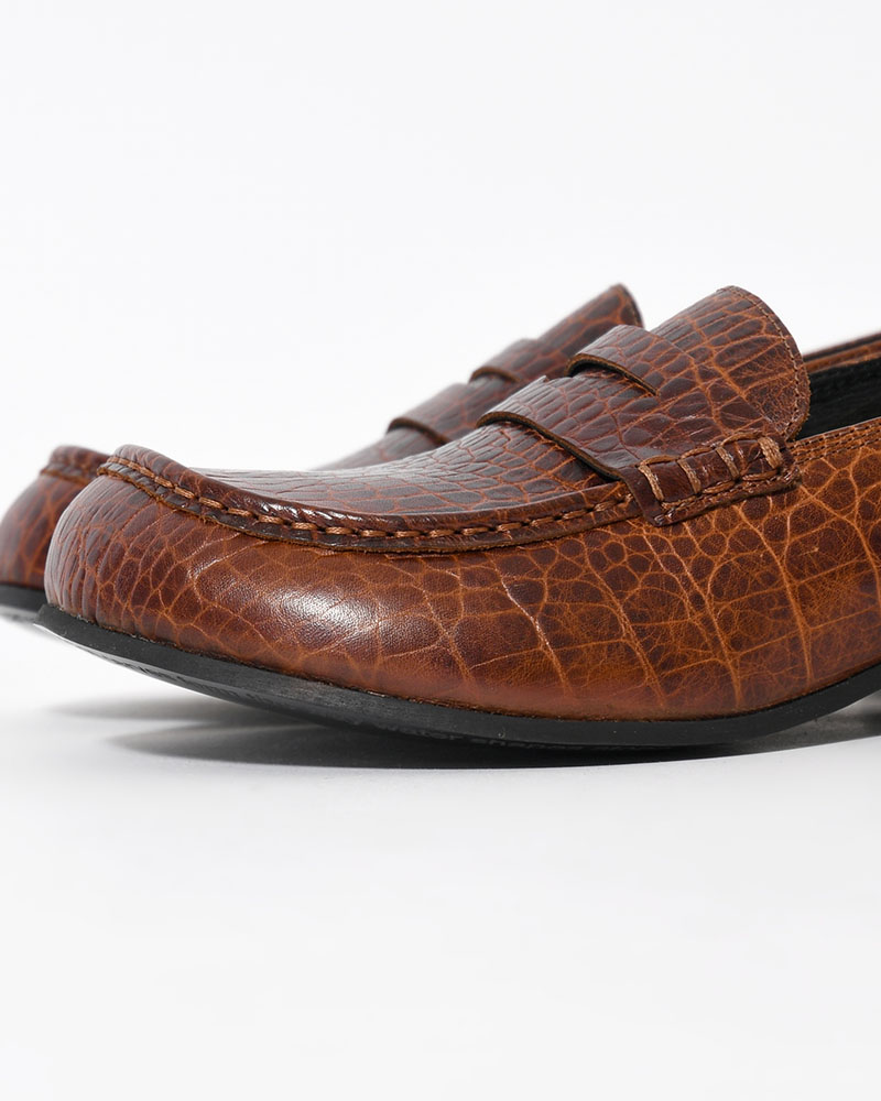 079 MOCASSIN CROCODILE -MUD BROWN-