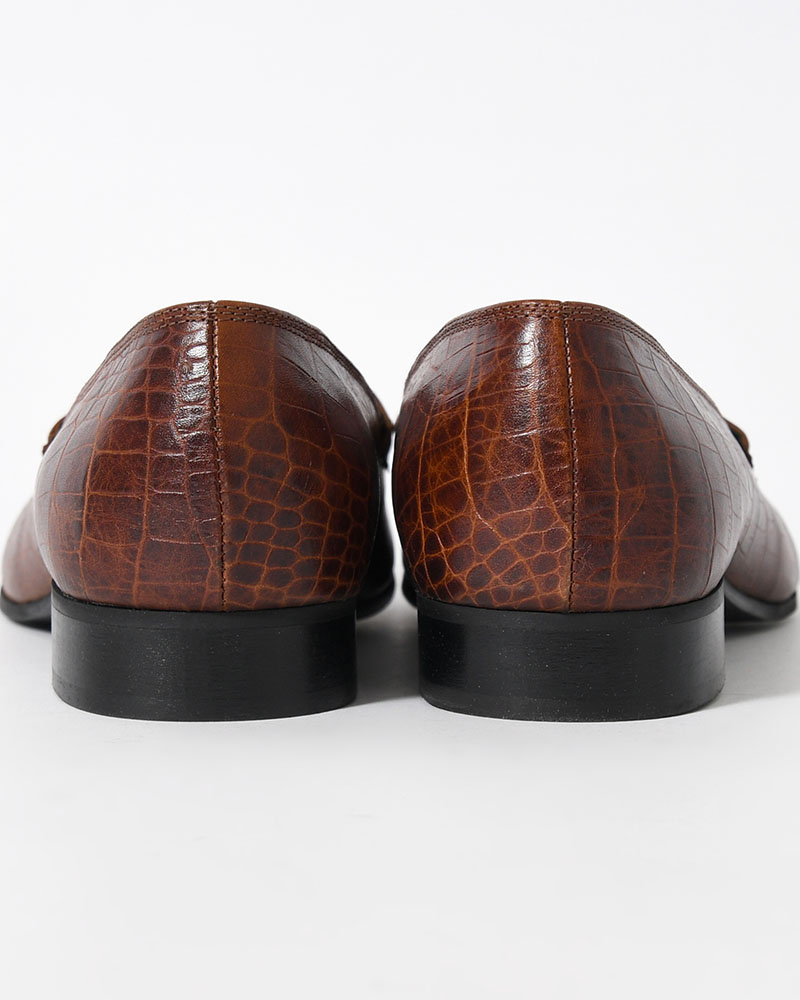079 MOCASSIN CROCODILE -MUD BROWN-