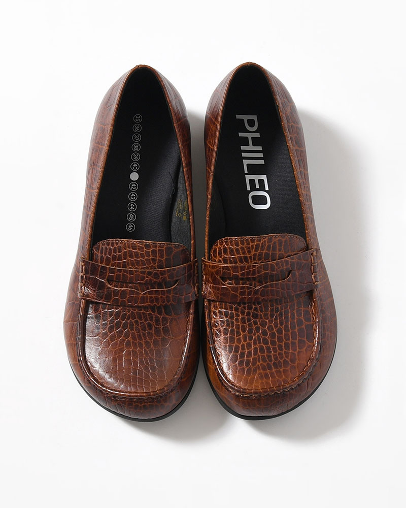 079 MOCASSIN CROCODILE -MUD BROWN-