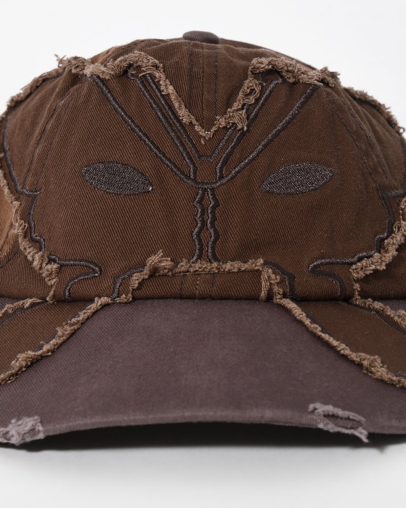 ALIEN BUTTERFLY TONAL BASEBALL CAP -BROWN-