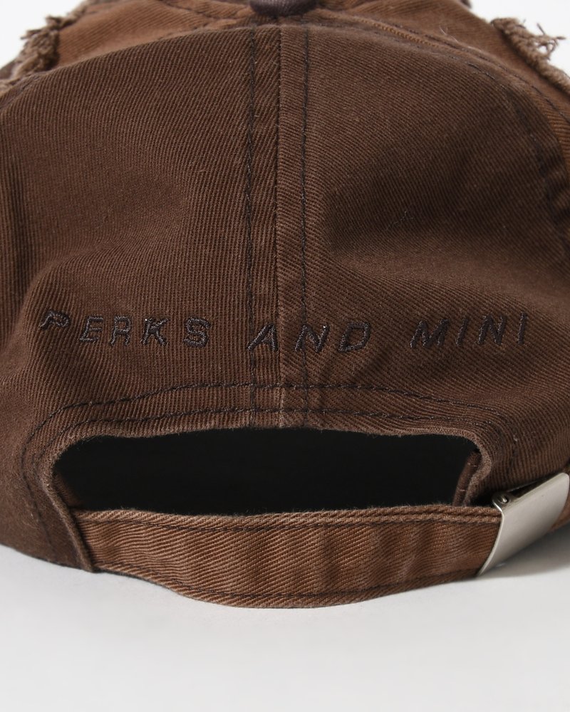 ALIEN BUTTERFLY TONAL BASEBALL CAP -BROWN-