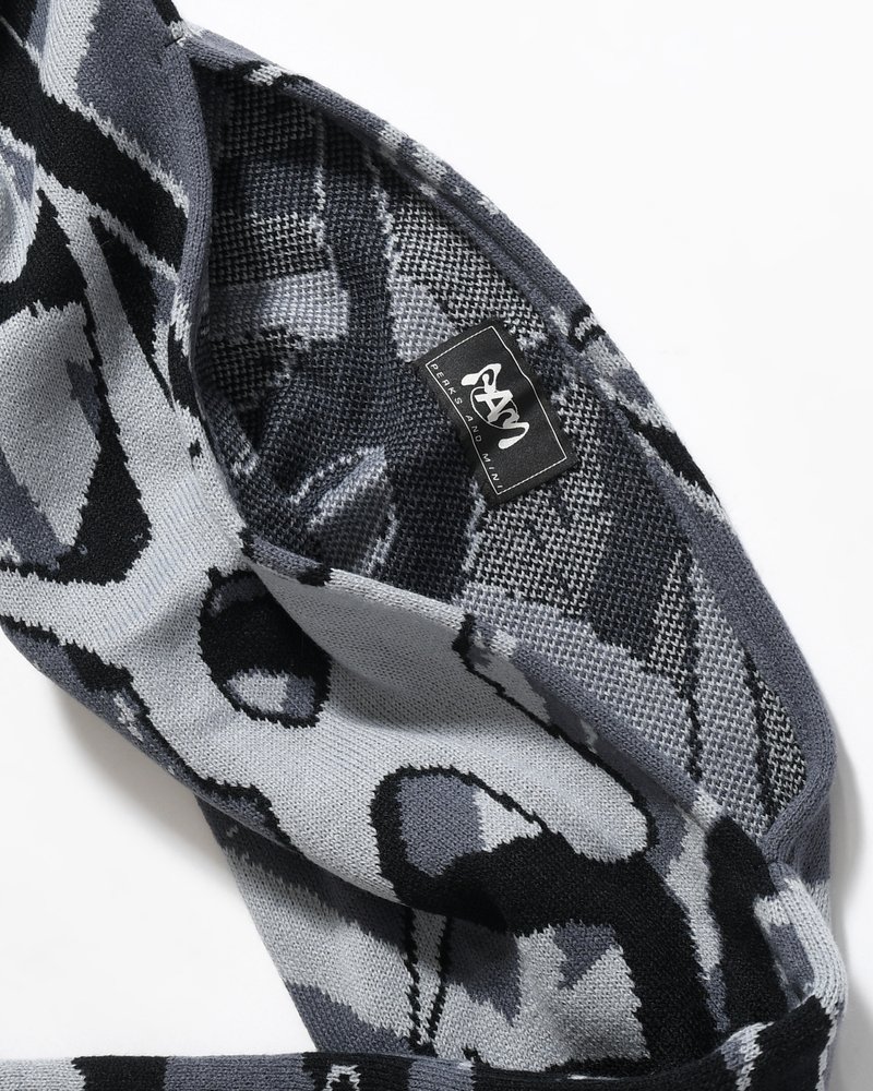 MULTI SHOT URCHIN BONNET SCARF -GREYS-