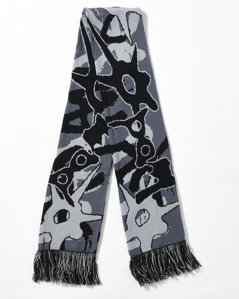 MULTI SHOT URCHIN BONNET SCARF -GREYS-