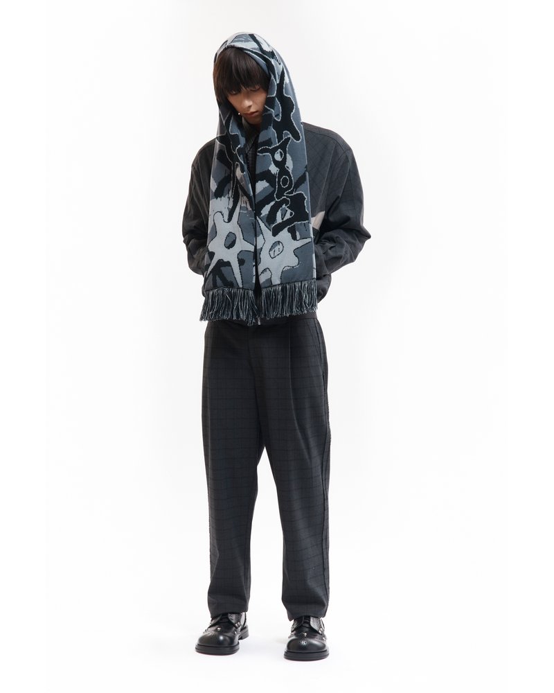 MULTI SHOT URCHIN BONNET SCARF -GREYS-