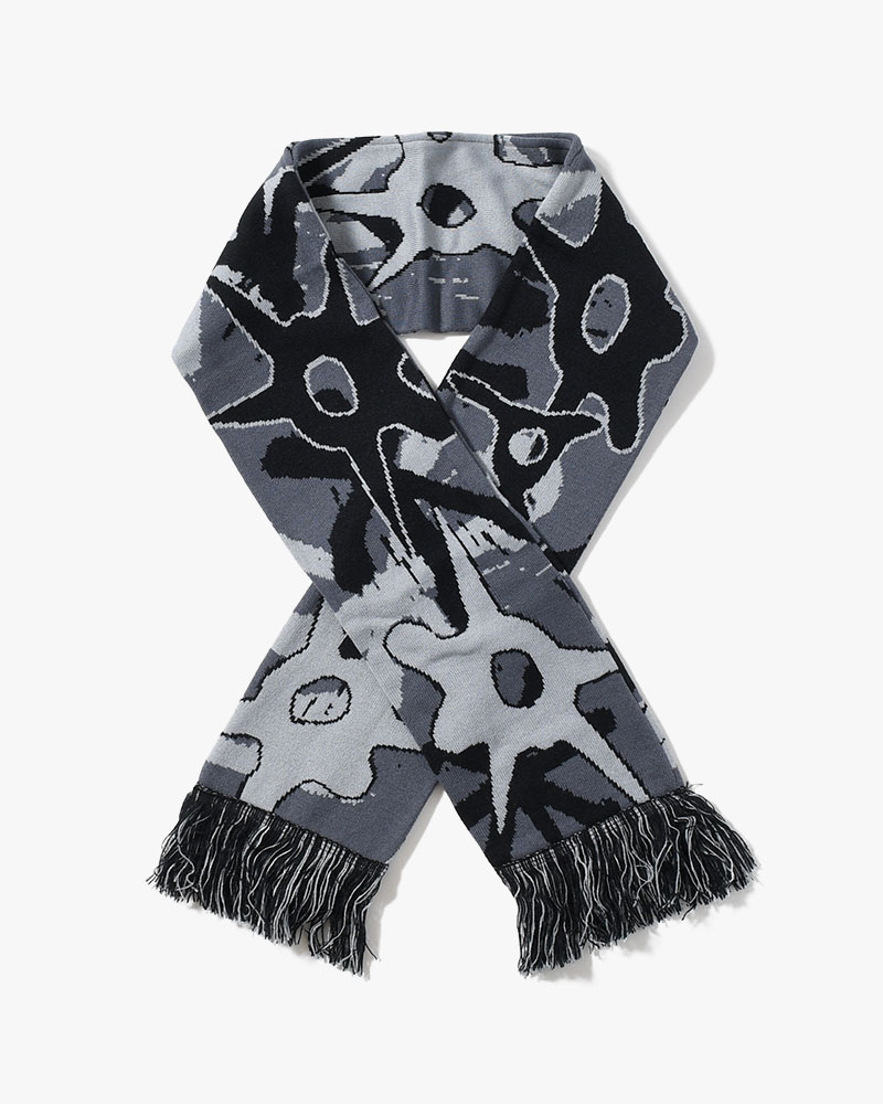 MULTI SHOT URCHIN BONNET SCARF -GREYS-
