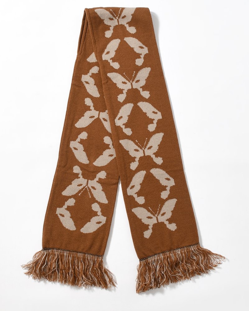 KALEIDOSCOPE BONNET SCARF -BROWN-