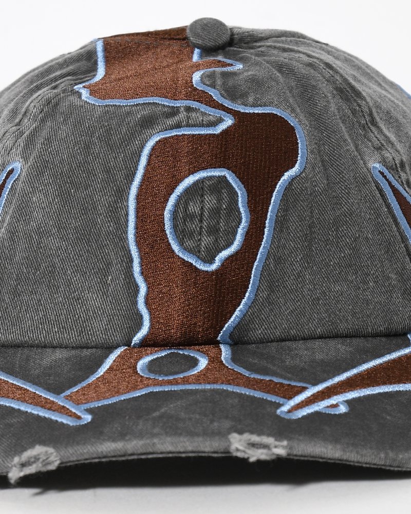 OUTLINE LOGO CAP -BLACK WASH-