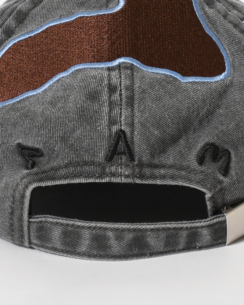 OUTLINE LOGO CAP -BLACK WASH-