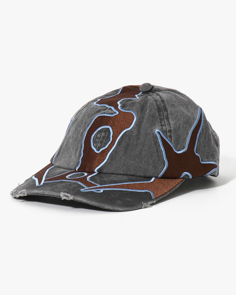 OUTLINE LOGO CAP -BLACK WASH-