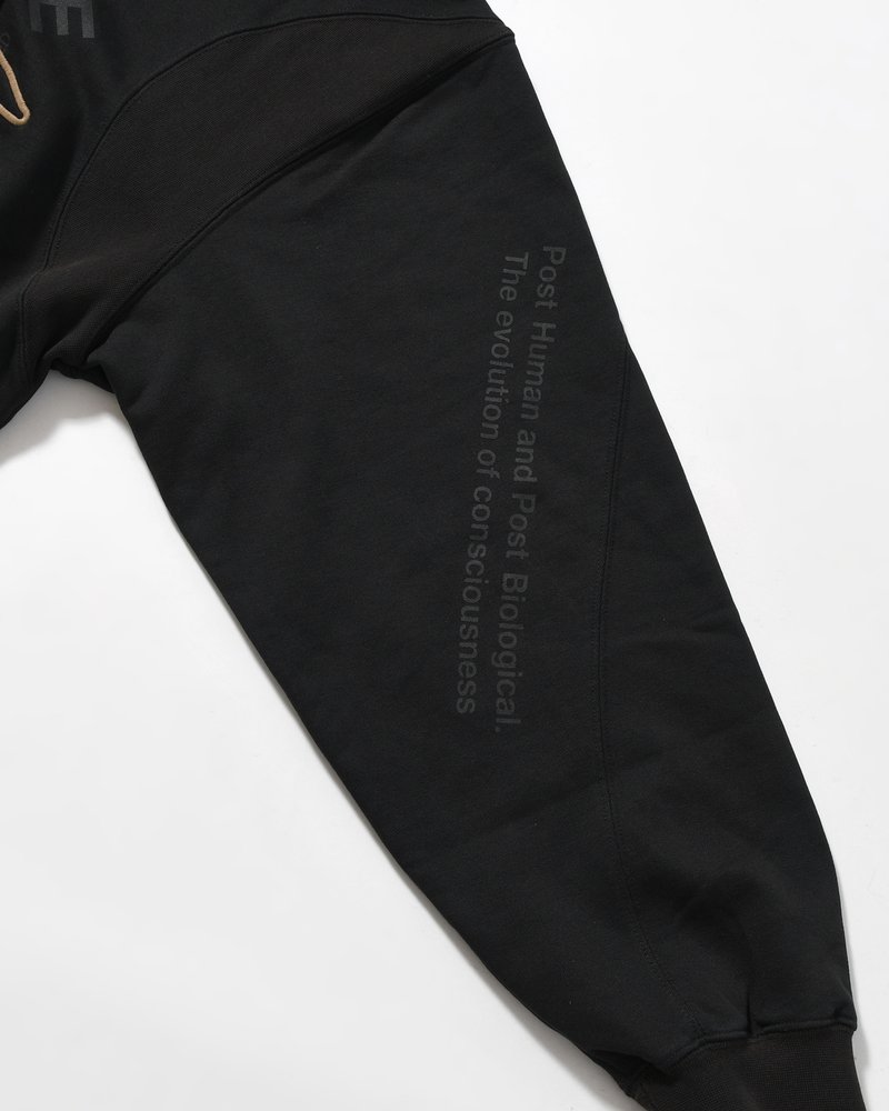 SHAPE SHIFT HOODED ZIP THRU SWEAT -BLACK WASH-