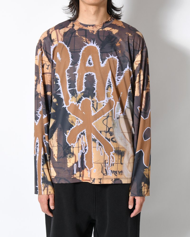 PATINA LS MESH TOP -MULTI-