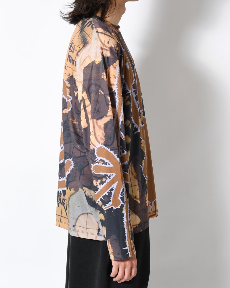 PATINA LS MESH TOP -MULTI-