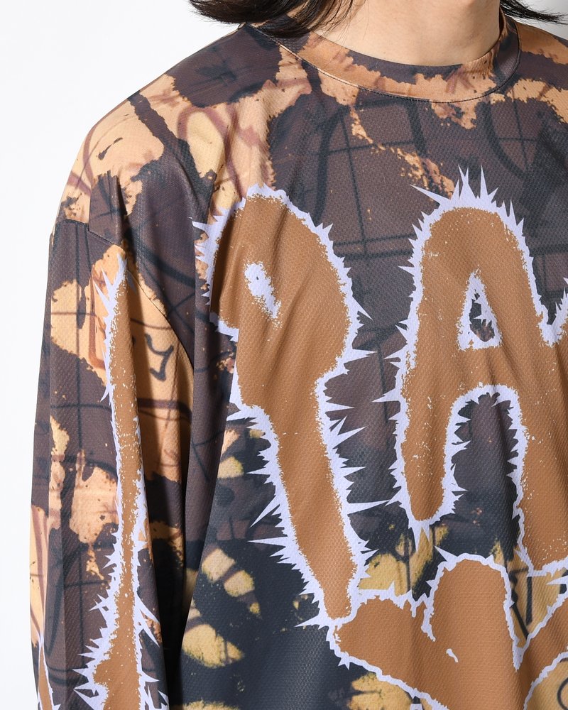 PATINA LS MESH TOP -MULTI-
