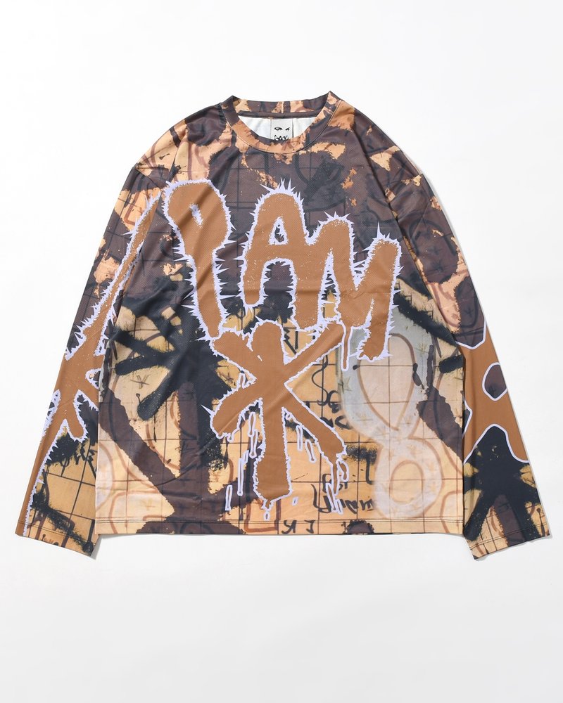 PATINA LS MESH TOP -MULTI-