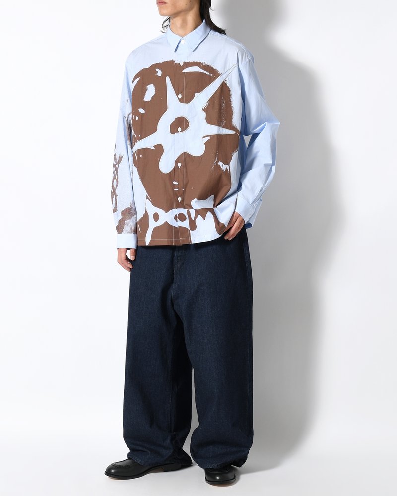 MECHANISM LS SHIRT -BLUE STRIPE-
