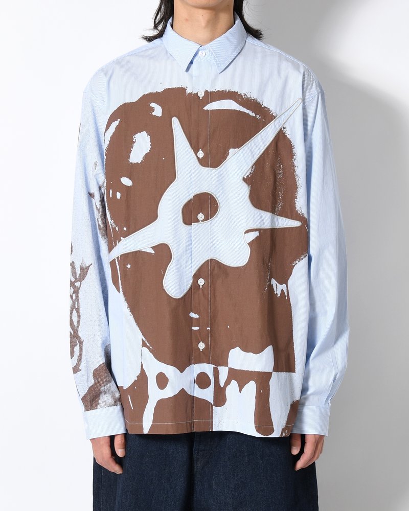 MECHANISM LS SHIRT -BLUE STRIPE-