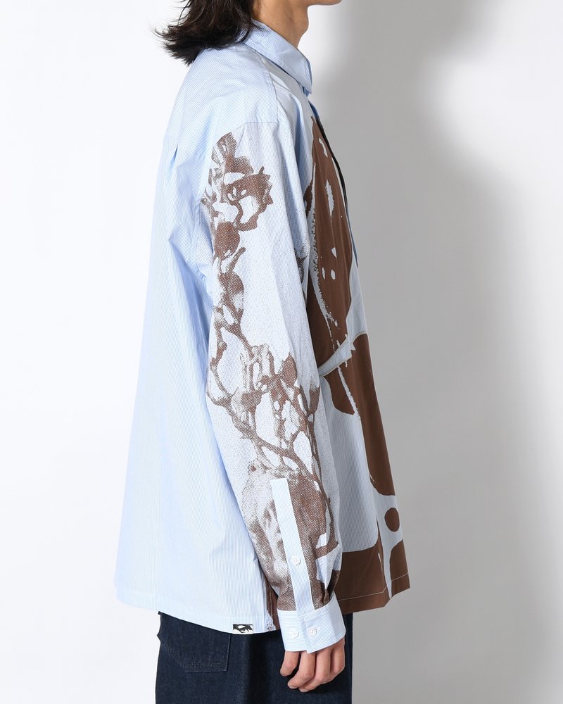 MECHANISM LS SHIRT -BLUE STRIPE-