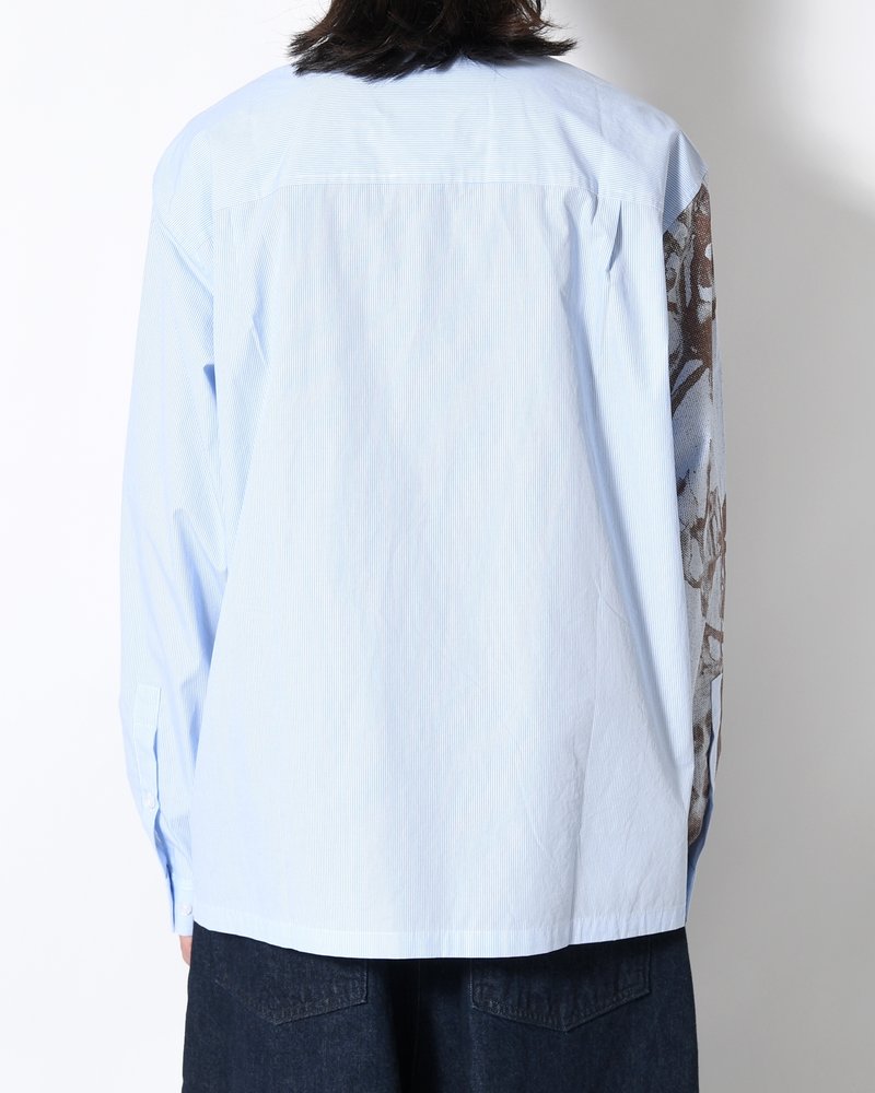 MECHANISM LS SHIRT -BLUE STRIPE-