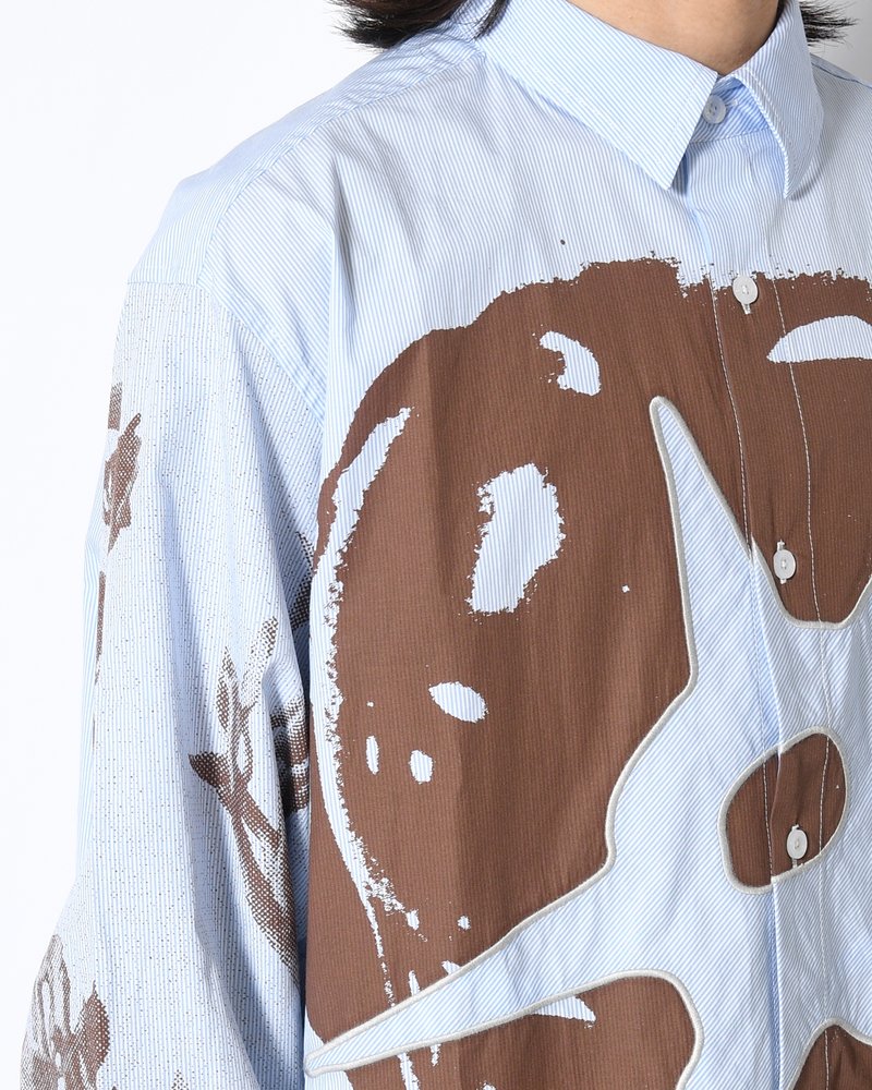 MECHANISM LS SHIRT -BLUE STRIPE-