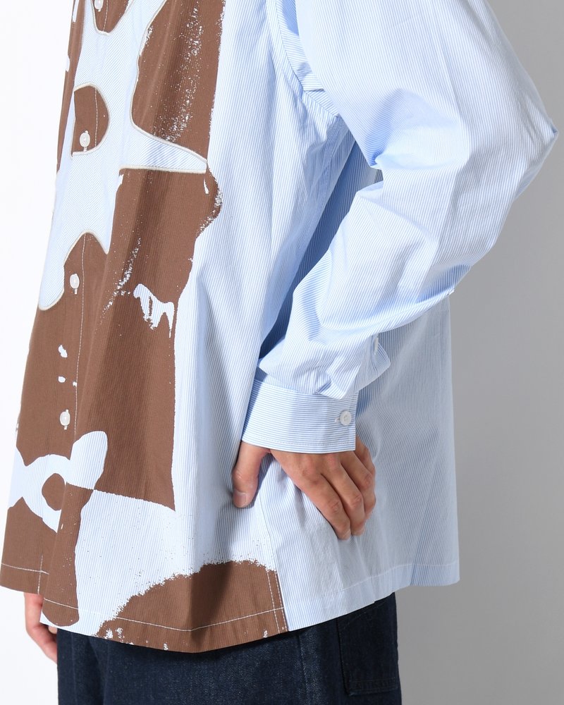 MECHANISM LS SHIRT -BLUE STRIPE-