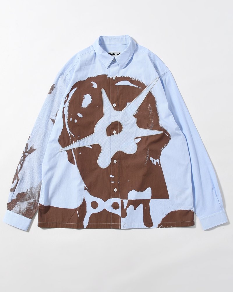 MECHANISM LS SHIRT -BLUE STRIPE-