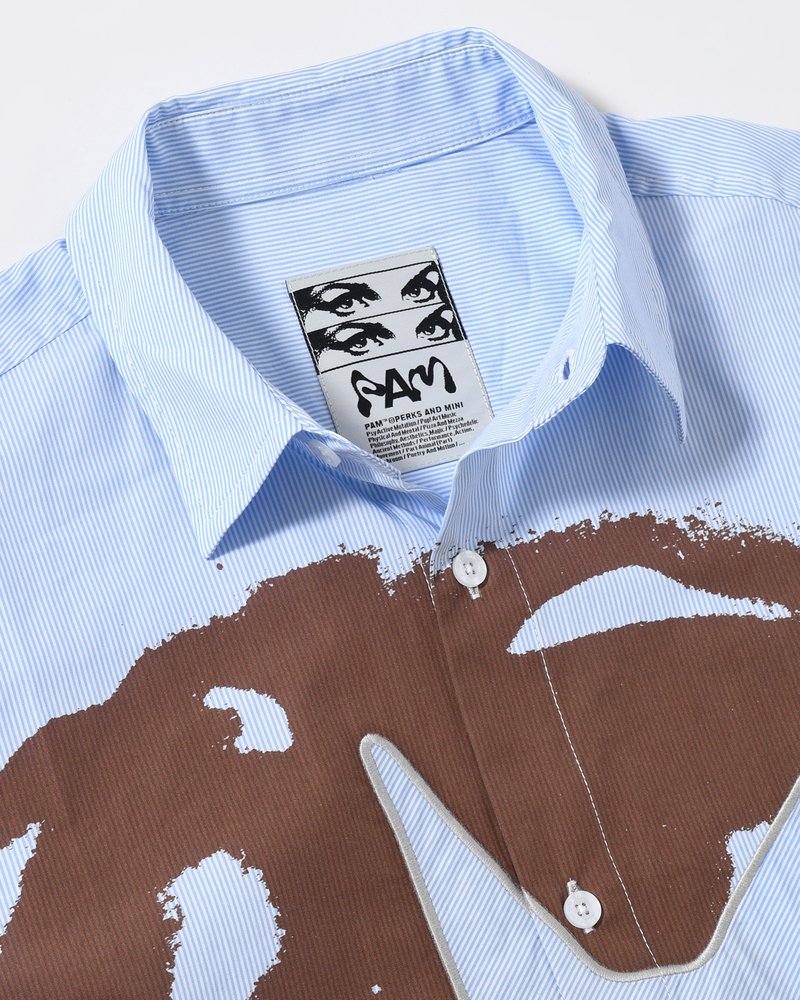 MECHANISM LS SHIRT -BLUE STRIPE-