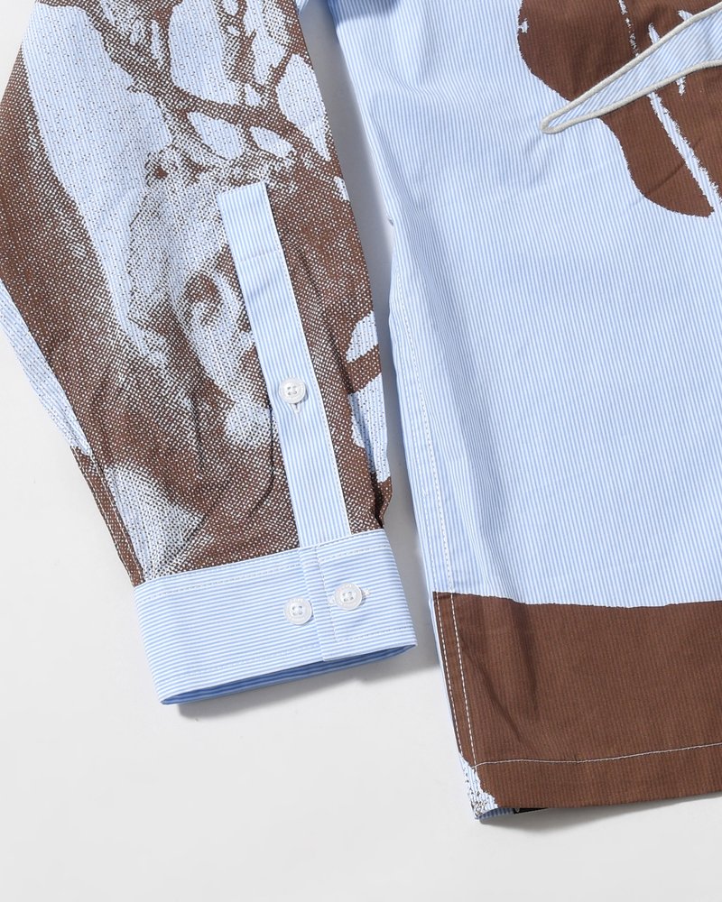 MECHANISM LS SHIRT -BLUE STRIPE-