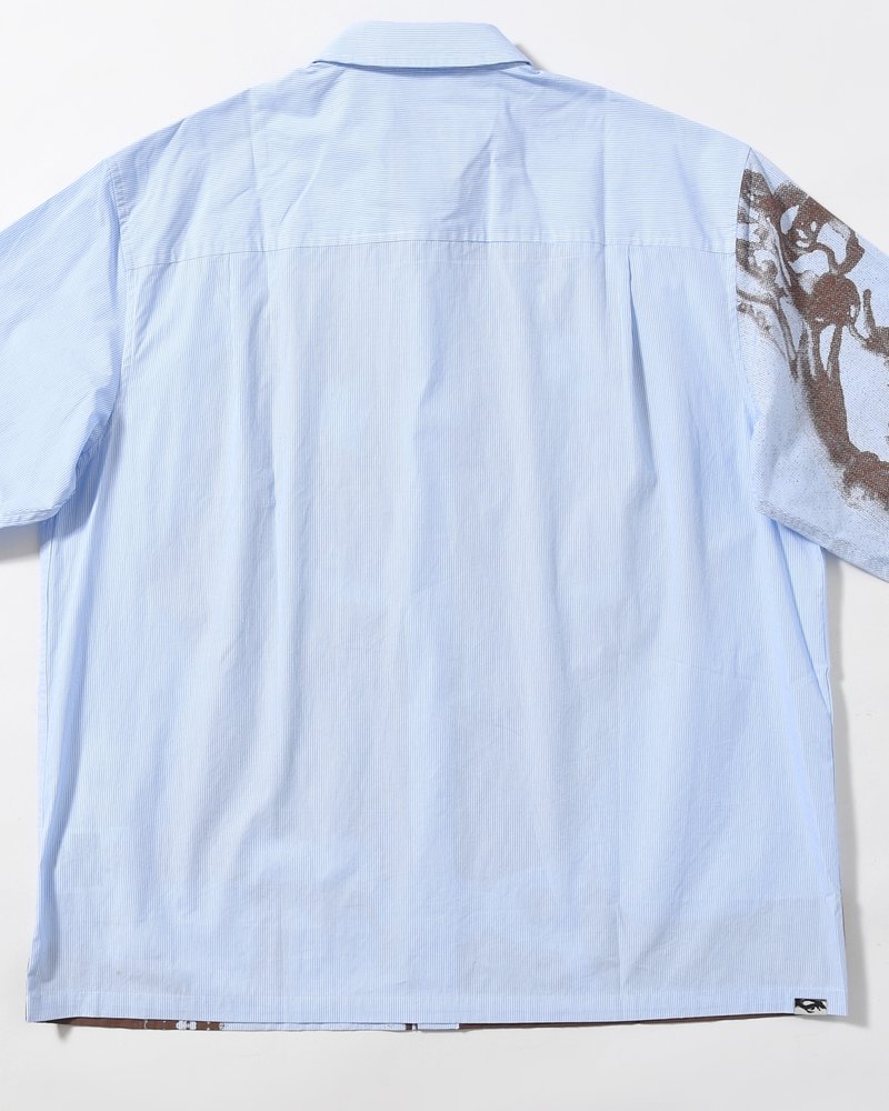 MECHANISM LS SHIRT -BLUE STRIPE-