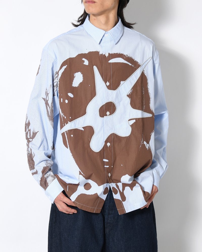 MECHANISM LS SHIRT -BLUE STRIPE-