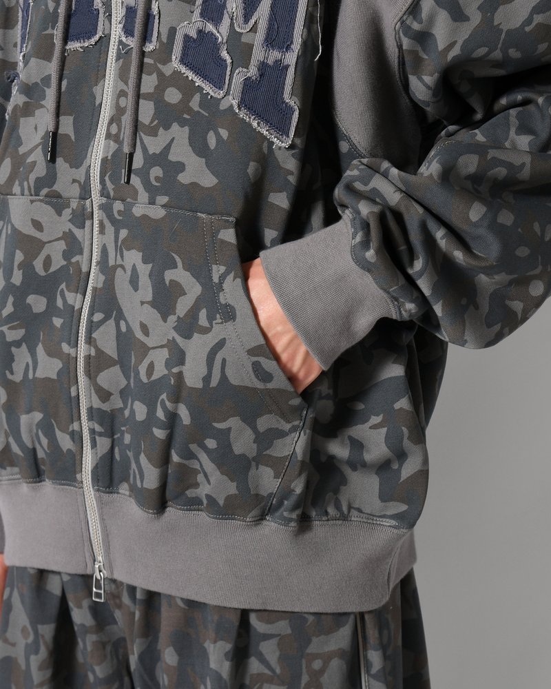 ABC FUR TRIM HOODED ZIP THRU SWEAT -ABC-