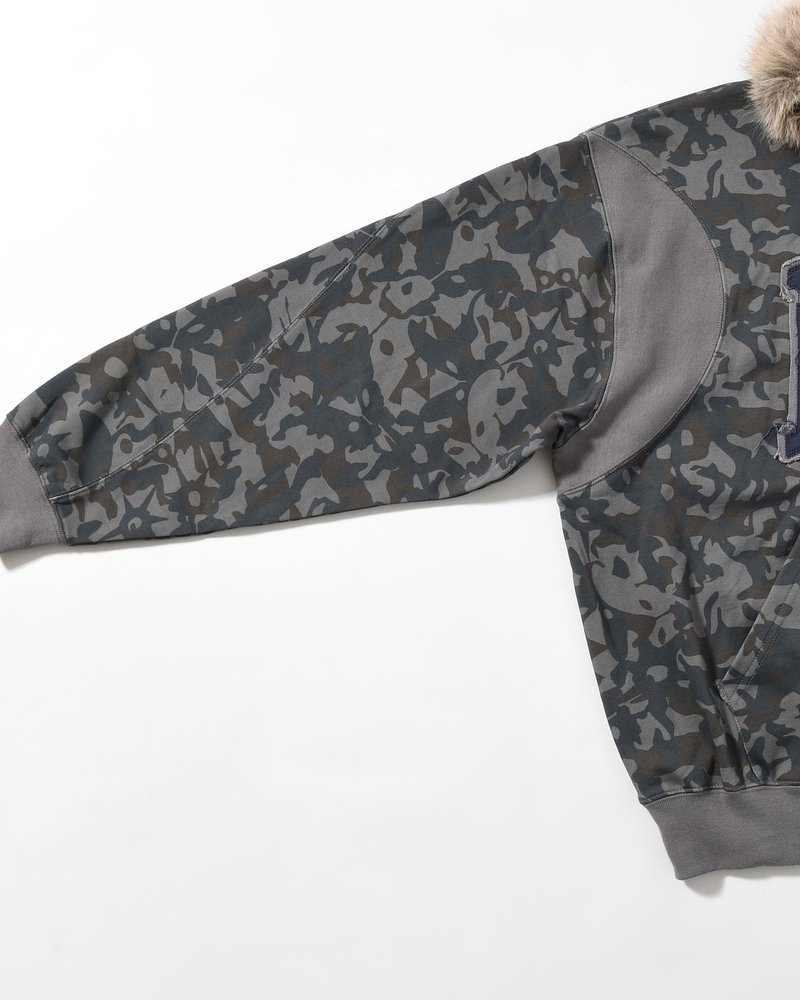 ABC FUR TRIM HOODED ZIP THRU SWEAT -ABC-